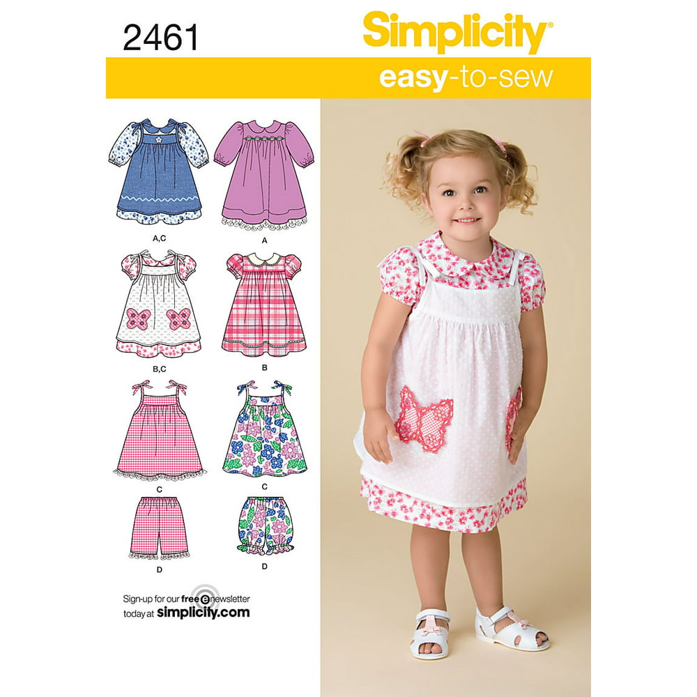 Simplicity Toddlers' Size 0.5-4 Dresses Pattern, 1 Each - Walmart.com ...