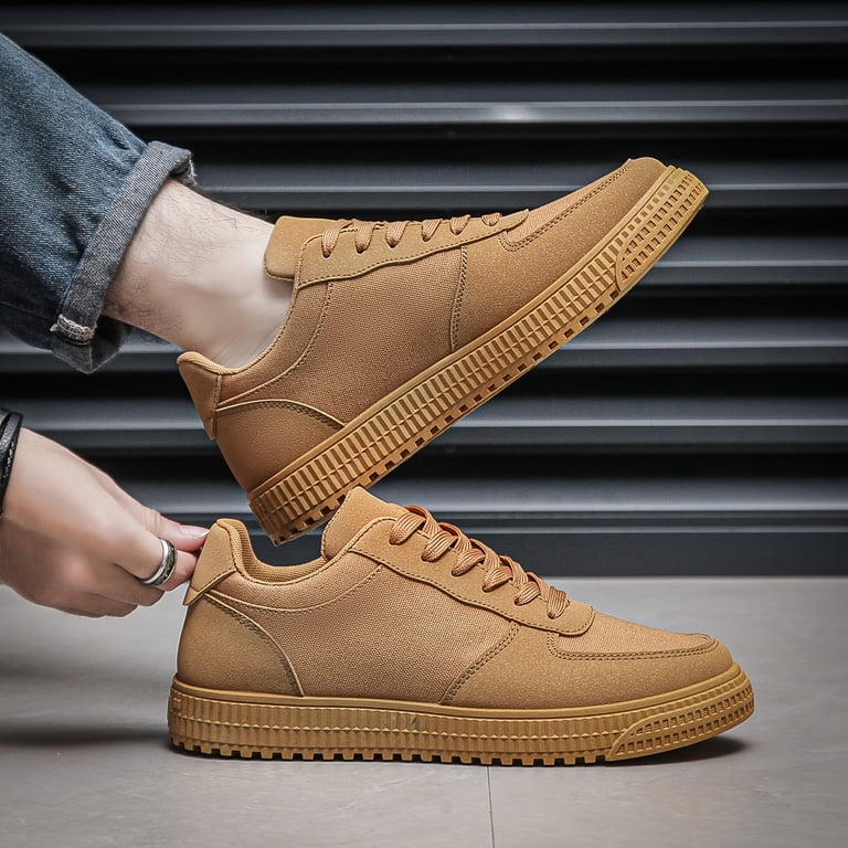 Canvas Casual Shoes] Simple Style Solid Color Canvas Shoes - Lace