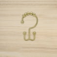 thumbnail image 5 of Mouliraty Gold Shower Curtain Hooks Rings, Rust-Resistant Metal Double Glide Shower Hooks Rings for Bathroom Shower Curtains Rods, Set of 10 Hooks - Gold, 5 of 7