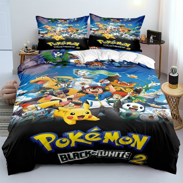 siniker Bedding Set Kids Quilt Cover 3D Cartoon Bedspread Cover with Pillowcase and Zipper Closure