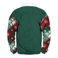 thumbnail image 3 of LWavelet Men Women Christmas Pullover Sweatshirt Long Sleeve Button Collar Knit Top Winter Holiday Snowflake Pattern Jumper, 3 of 3