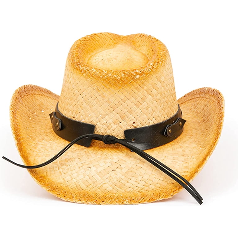TOVOSO Straw Cowboy Hat for Women and Men with Shape-It Brim  display picture 1