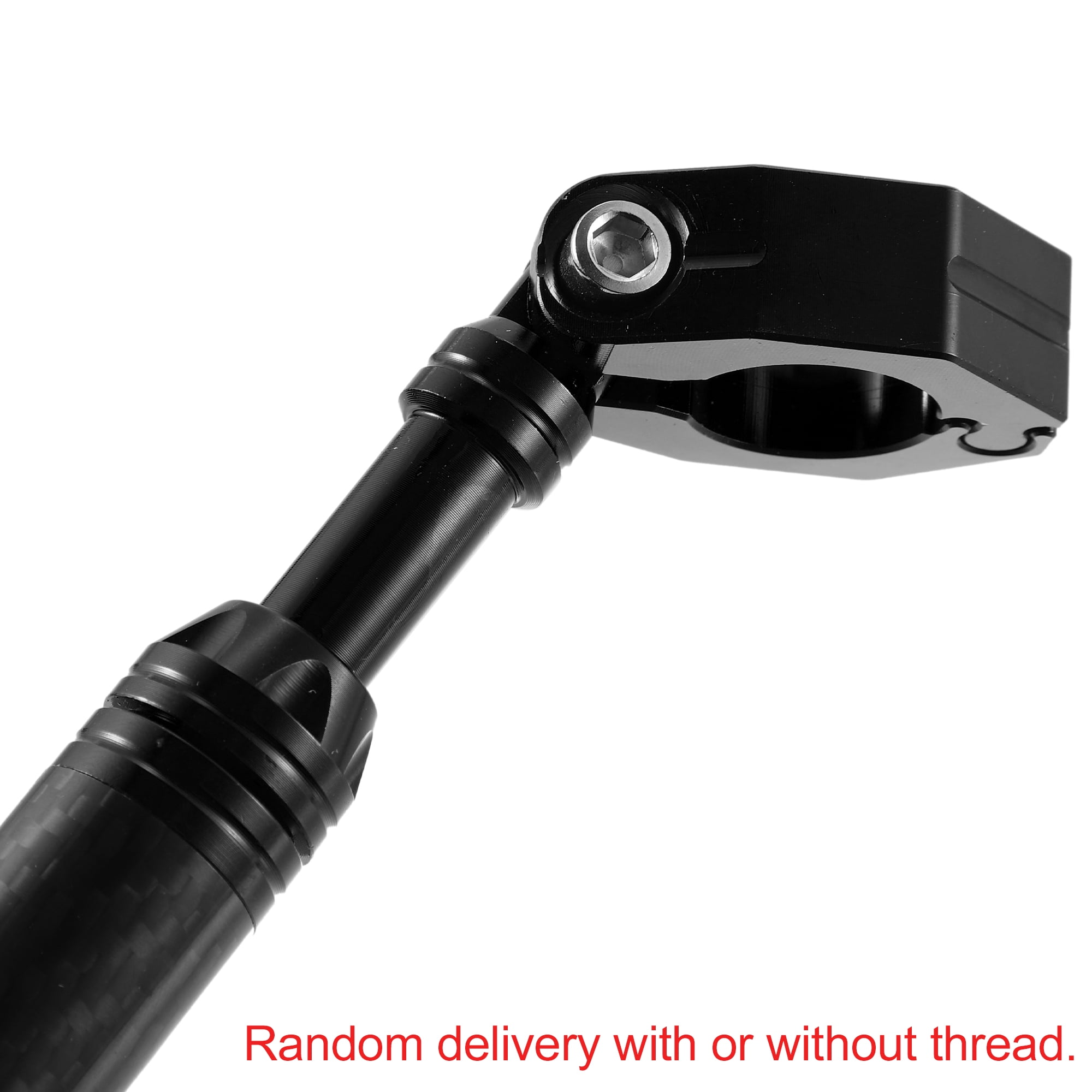 Unique Bargains Universal 22mm Carbon Fiber Pattern Black Motorcycle Balance Bar Crossbar Handlebar Adjustable