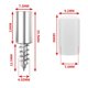 thumbnail image 1 of 20 tornillos autorroscantes para soporte de gabinete, soporte laminado, pernos de vidrio, clavijas, tornillo + cubierta blanca, 1 of 4
