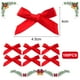 thumbnail image 4 of Apuakthei - Mini lazo de cinta roja, 100 unidades, para decoración de árboles de Navidad, envoltura de regalos, manualidades, tarjetas de regalo de cumpleaños, suministros para fiestas, adornos para, 4 of 7