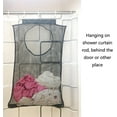 thumbnail image 6 of NOGIS Door-Hanging Mesh Laundry Hamper Bag, Space Saving Corner Small Laundry Basket Clothes Hamper with Rotating Metal Hanger for Apartment, RV, Camper, Cabin, College Dorm Use(Black), 6 of 7