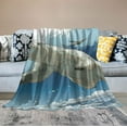 thumbnail image 2 of Nawypu  Polar Bear Sherpa Blanket, Iceberg Pattern Plush Bed Blanket for Kids Boys Girls Teens Adult, Arctic Scenery Throw Blanket, Cute Animal Flannel Blanket Bedroom Decor, Blue White, 2 of 6