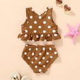 thumbnail image 3 of Younger Tree Toddler Baby Girls Summer Swimsuit Cute Sleeveless Swimwear Two-Piece Suit Beach Bikini for 3-6 Months, 3 of 8