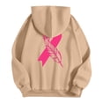 thumbnail image 4 of Sweat à Capuche pour Femmes Mode Hiver Imprimé Cancer Rouge, 4 of 4