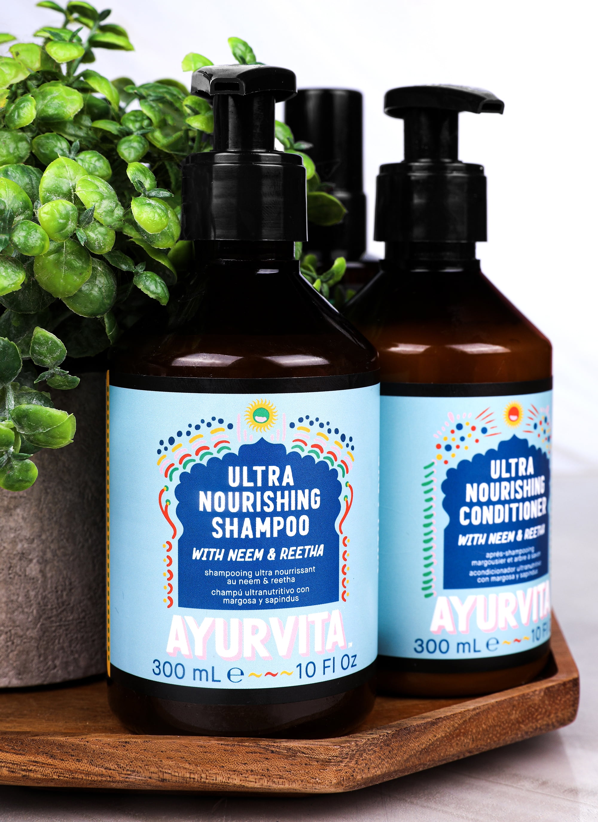 AyurVita Neem Natural Vegan Anti Dandruff Shampoo and Conditioner 2pk Set
