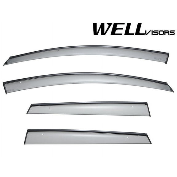 Wellvisors Side Window Visors Deflectors Rain Guards With Black Trim for 2009-2014 Nissan Murano 3-847NS004