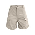 thumbnail image 5 of Frostluinai Cargr Shorts for Womens with Pocket Elastic Waist Baggy Bermuda Shorts Lightweight Hiking Ourdoor Shorts Pantalones Rectos Beige XL, 5 of 10