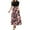 Pink, variant on Summer Dresses for Women 2025, Women's Fashion Casual Round-Neck Short Sleeve Printing High Waist Dress(Pink,S)