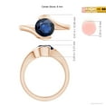 thumbnail image 5 of ANGARA Natural Semi Bezel-Set Solitaire 1.7 ct Blue Sapphire Bypass Ring in 14K Rose Gold for Women (Size-7.5mm) | September Birthstone, Anniversary, Jewelry Gift for Women | Natural Sapphire Ring, 5 of 10
