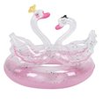 thumbnail image 3 of Flotador inflable para piscina con forma de cisne doble para niñas, tamaño 70, color rosa brillante, para niños, 3 of 8