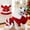 B, variant on Dog Christmas Red Velvet Dress Cute Puppy Xmas Outfits Santa Claus Cat Skirt Accessories Thermal Winter Warm Dog Clothes Coat Holiday Costumes