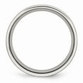 thumbnail image 2 of White Stainless Steel Ring Band Wedding Grooved 6mm Polished, 2 of 6