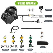 1000W Electric Bicycle Conversion Kits BAFANG 52V Mid Drive Motor Kits with DPC18 Display BBS-HD Mid Motor Fit For 68-73mm Bottom Bracket (Battery is not Included)
