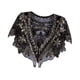 thumbnail image 2 of Mujer Años 20 Chal Wraps Bufanda Flapper Wraps Para Vestidos Cosplay Mascarada Negro Dorado, 2 of 8