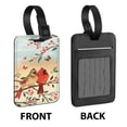 thumbnail image 2 of WIRESTER Rectangle PU Leather Luggage Tags for Travel Suitcase Baggage 4.05 x 2.83 inches - Red Cardinal Lovebird (S1), 2 of 7