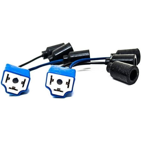 Headlight Adapter Coupler 2 pack- Convert 7" civilian round H4 led headlights to military lights plug and play
