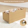 thumbnail image 2 of Hiphuta Kid Storage Toy Organizer, Wood Toy Storage Organizer with 4 Toy Boxes, Kids Bookcase with Book Rack, Natural, 2 of 8