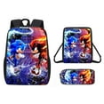 thumbnail image 1 of Sonic Backpack Two-Dimensional Cartoon Animation Primary School Bag Backpack Messenger Bag Pencil Bag Three-Piece Set, 1 of 1
