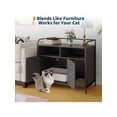 thumbnail image 2 of Ourlova Cat Litter Box Enclosure With Metal Frame And Dual Storage Shelves Modern Hidden Litter Box Furniture Indoor Cat House Side Table Style, 2 of 8