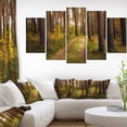 thumbnail image 1 of Road through Thick Fall Forest - Modern Forest Canvas Art, 1 of 1