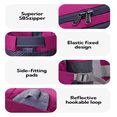 thumbnail image 6 of WATERFLY Unisex Large Capacity Hiking with Bottle Holder Nylon Fanny Pack Waist Bag,Rose Red, 6 of 7