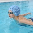 thumbnail image 4 of Elegant Floral Print Swim Cap For Comfortable Waterwear And Pool, 4 of 6