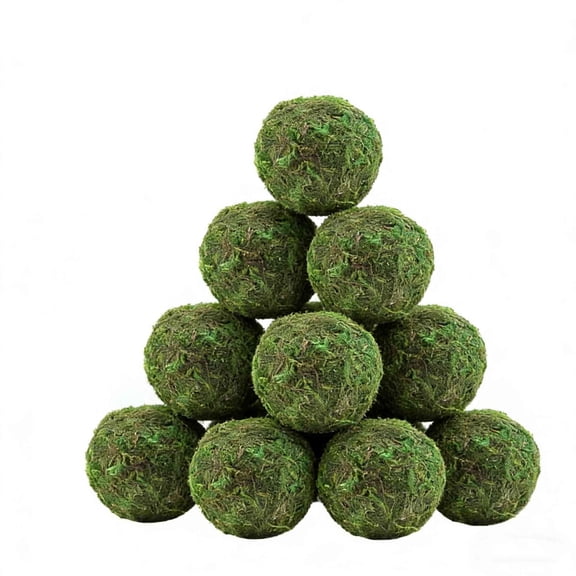 6Pcs Decorative Moss Balls, 2" Fake Moss Balls for Bowl Fillers, Centerpiece Decor, Home Decor, Vase Filler, Wedding Decor, Table Arrangement, Coffee Accents, DIY Crafts