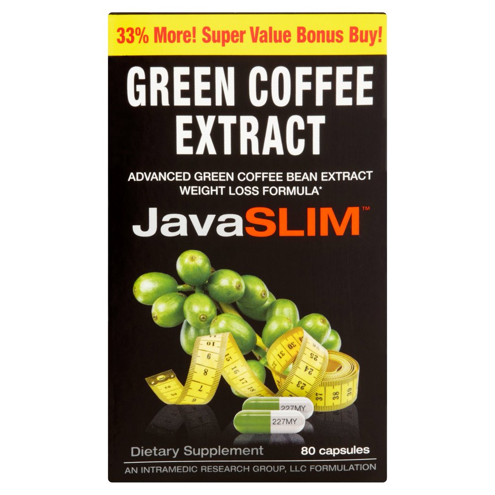 JavaSlim Green Coffee ExtraCt Ctules, 80 Ct