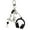 Black, variant on Pack of 1 Unique Gift Music Earphone Charm Keychain for Birthday Christmas Present Friend Family Individualized