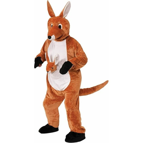 Mens Jumpin Jenny the Kangaroo Plush Mascot Adult Sized Costumes