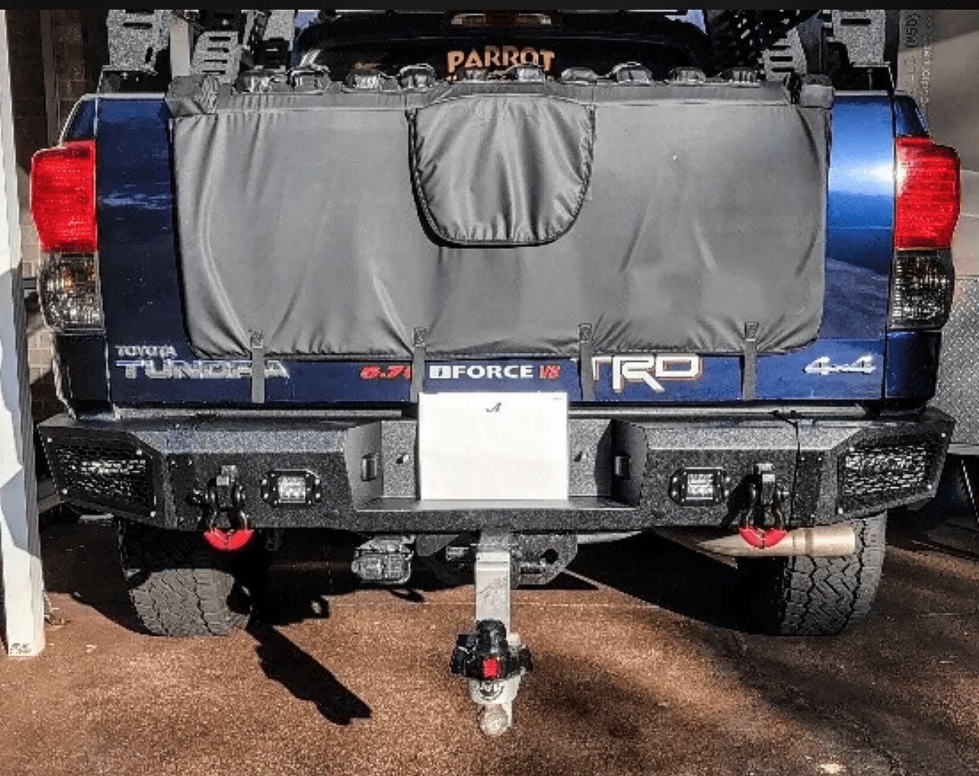 Vijay Compatible with 2007-2008-2009-2010-2011-2012-2013 Toyota Tundra Front and Rear Bumper Textured Black Steel with Lights and D-rings