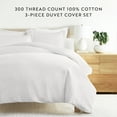 thumbnail image 6 of White Vintage Washed 3 Piece Cotton Duvet Cover Set, King/Cal-King, by Noble Linens, 6 of 6