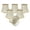 Eggshell - 6 Pack, variant on Royal Designs, Inc. Clip on Scalloped Bell Chandelier Lamp Shade Flame Clip Fitter, CSO-1027-5WH, 3 x 5 x 4.5, White, 1 Pack