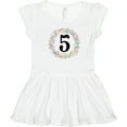 thumbnail image 3 of Inktastic 5th Birthday Flowered Wreath 5 Year Old Girl Girls Toddler Dress, 3 of 5