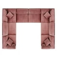 thumbnail image 4 of Modway Commix 8-Piece Down Filled Overstuffed Performance Velvet Sectional Sofa in Dusty Rose, 4 of 5