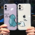 thumbnail image 5 of Iphone 11 Case Cartoon Animal Dinosaur Couple Phone Case For iPhone 13 Pro Max 12 11 X XS XR 7 8 Plus SE Transparent Soft Shockproof Cover, 5 of 6