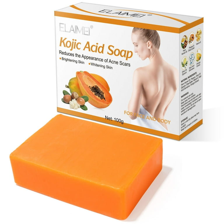 TRINGKY Kojic Acid Soap for Glowing Radiance Skin Natural Brightening Soap for Acne Dark Spots Hyperpigmentation Hand Soap Bar