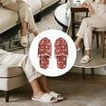 thumbnail image 6 of Xoenoiee Santa Claus Candy Print Open Toe Slippers for Women Men Christmas Indoor Cozy Memory Foam Slip On House Slides Shoes Footwear, Machine Washable, 4.5-5 Women/3.5-4.5 Men, 6 of 7