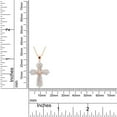 thumbnail image 5 of 1/4 ct.t.w Round Cut Lab Created Moissanite Diamond Cross Pendant Necklace In 14K Solid Rose Gold Jewelry For Women With 18" Chain (G-H Color, VVS1 Clarity, 0.25 Cttw), 5 of 7