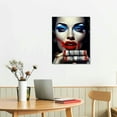 thumbnail image 2 of WERPE Canvas Art  on Canvas Spray Painting Modern Fashion Woman Sexy Red Lips Poster Wall Art Wall Pictures for Living Room Bedroom Decor Picture Beauty Art Print,No Frame, 2 of 4
