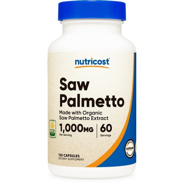 Nutricost Saw Palmetto 1000mg, 120 Capsules Supplement Made with Organic Saw Palmetto