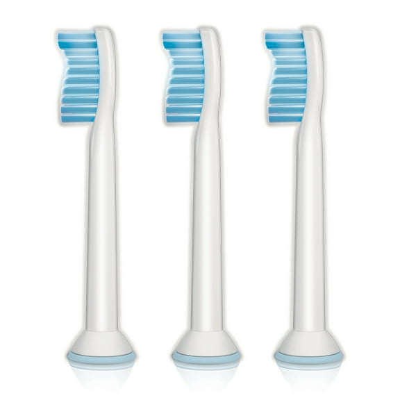 Philips Sonicare Sensitive Replacement Toothbrush Heads For Sensitive Teeth, HX6053/64, 3-pk