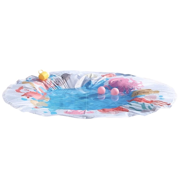 Portable FoldableBeach Splash Pool, Lightweight Wading Tub With Carry Bag, Summer Water Toy for Toddler Patio, Backyard Outdoor Play Layout