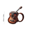 thumbnail image 2 of Musical Instrument Coffee Mug, Handcrafted Ceramic Cup for Music Lovers, Unique Gift for Pianists, Guitarists, Band Members, Teachers & Students,E, 2 of 2