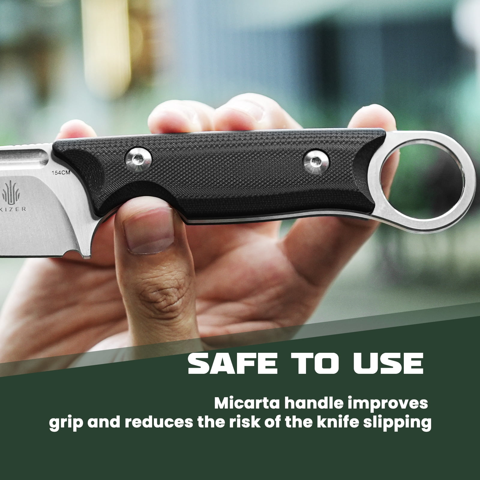 Kizer Cabox Fixed Blade Knife 154CM Blade G10 Handle Pocket Tactical Knives 1048C1